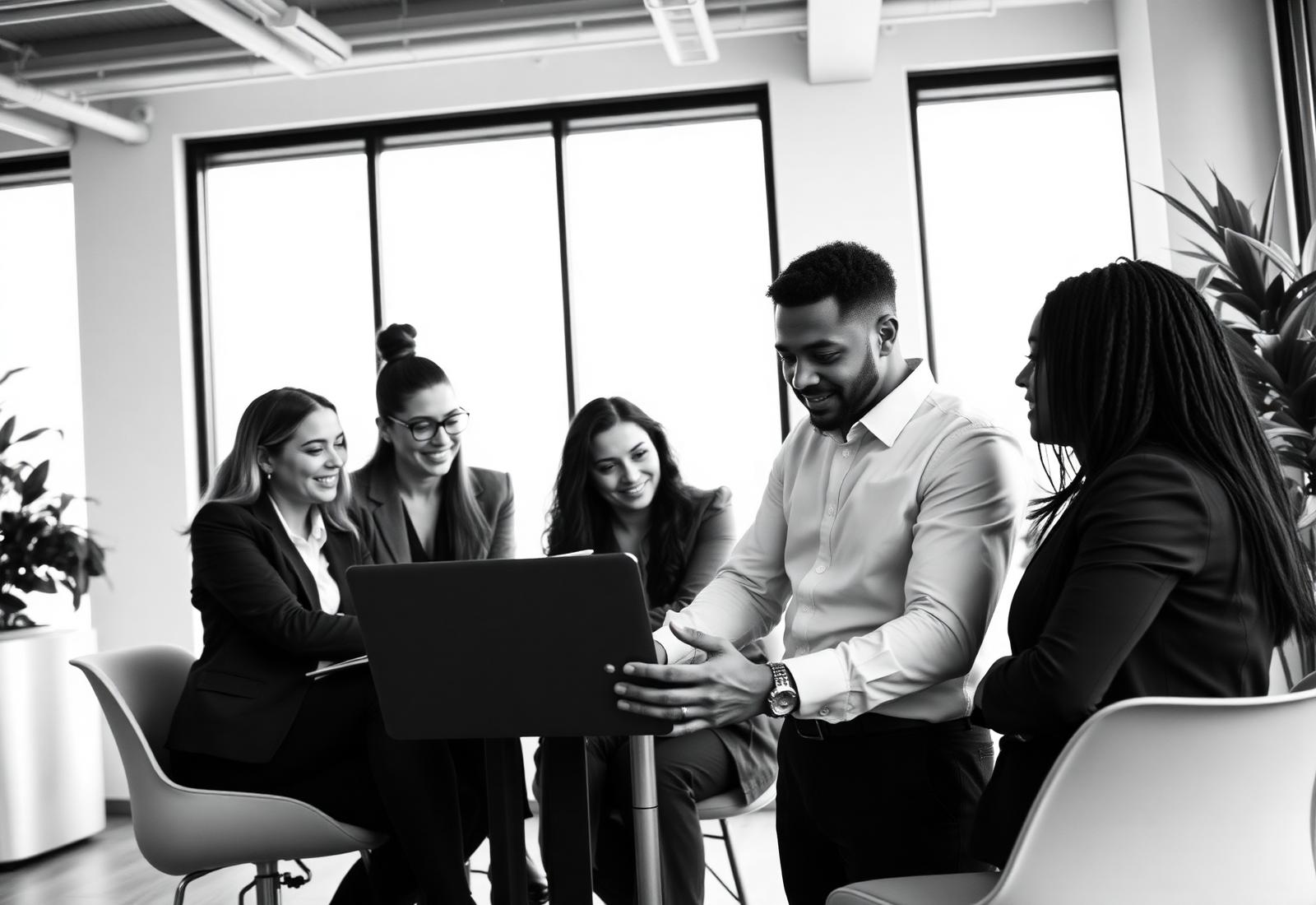 Sessione di coaching con team di lavoro